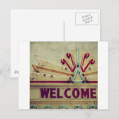 Carte Postale Marquee Affiche de bienvenue (Devant / Derrière)