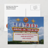 Carte postale Marquee Drive-In West Mesa (Devant / Derrière)