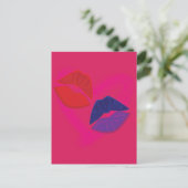 Carte Postale Marques de bisous (Debout devant)