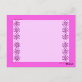 CARTE POSTALE MARQUES-PAGES ROSE MALLOW (Dos)