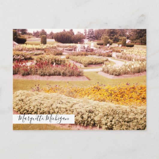 Carte Postale Marquette Prison Michigan Flower Garden (Devant)