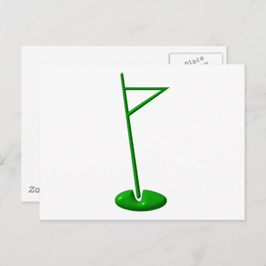 Carte Postale Marqueur de trous de golf (Devant / Derrière)