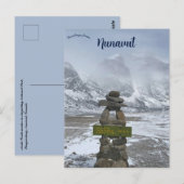 Carte Postale Marqueur du cercle arctique Nunavut Canada (Devant / Derrière)