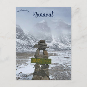Carte Postale Marqueur du cercle arctique Nunavut Canada