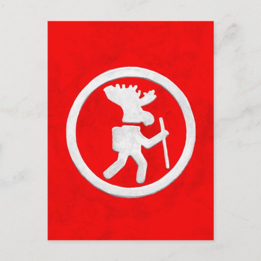 Carte Postale Marqueur du sentier de l'orignal (Devant)