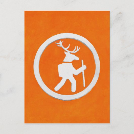 Carte Postale Marqueur du sentier du cerf (Devant)