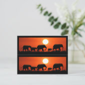 Carte Postale Marqueurs de livres de famille Elephant (Debout devant)