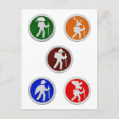 Carte Postale Marqueurs de sentiers pour animaux randonnées (Devant)