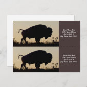 Carte Postale Marqueurs de silhouette de Buffalo (Devant / Derrière)