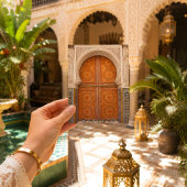 Carte Postale Marrakech colorée Architecture marocaine