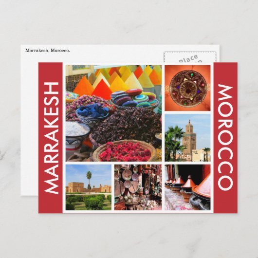 Carte Postale marrakech maroc (Devant / Derrière)