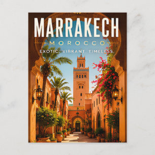 Carte Postale 🌺 Marrakech Maroc Décoration d'intérieur de ville