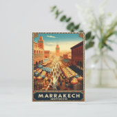 Carte Postale Marrakech Maroc Marché Vintage Voyage (Debout devant)