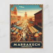Carte Postale Marrakech Maroc Marché Vintage Voyage (Devant)