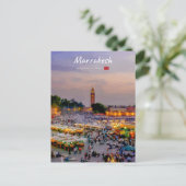 Carte Postale Marrakech, Maroc - Place Jemaa el Fnaa (Debout devant)