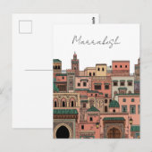 Carte Postale Marrakech Maroc Travel (Devant / Derrière)