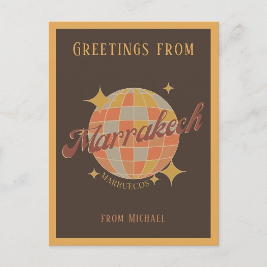 Carte postale Marrakech Maroc Vintage Retro (Devant)