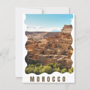 Carte Postale Marrakech, Maroc Voyage Cadeau Surprise Billet - V