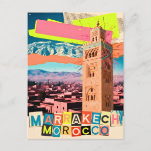 Carte Postale Marrakech Maroc Voyage Koutoubia Horizon Vintage