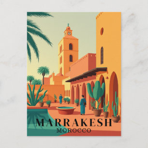 Carte Postale Marrakech Maroc Voyage Vintage