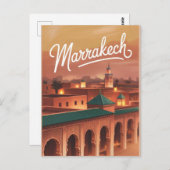 Carte Postale Marrakech vintage (Devant / Derrière)