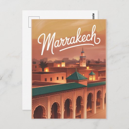 Carte Postale Marrakech vintage (Devant / Derrière)