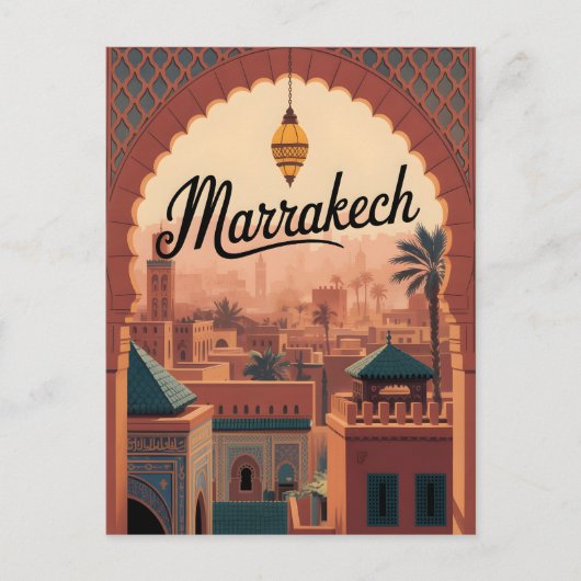 Carte Postale Marrakech vintage (Devant)