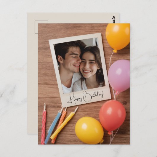 Carte postale marrante « Joyeux Anniversaire » per (Devant / Derrière)