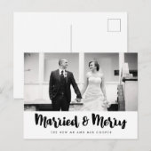 Carte Postale Married and Merry Christmas holiday photo (Devant / Derrière)