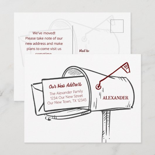 Carte Postale Marron Boîte aux lettres en détresse Nous avons dé (Devant / Derrière)