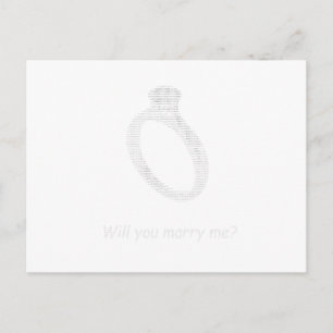 Carte Postale Marry me in ascii art