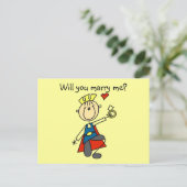 Carte Postale Marry Me Mariage Proposition Tshirts et cadeaux (Debout devant)