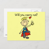 Carte Postale Marry Me Mariage Proposition Tshirts et cadeaux (Devant / Derrière)