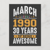 Carte Postale Mars 1990 30 Ans 30e Anniversaire (Devant)