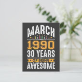 Carte Postale Mars 1990 30 Ans 30e Fête d'anniversaire (Debout devant)