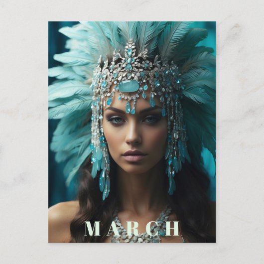 Carte Postale *~* MARS AP53 Boho Headdress AQUAMARINE (Devant)