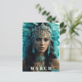 Carte Postale *~* MARS  AP53 Coiffure AQUAMARINE Boho (Debout devant)