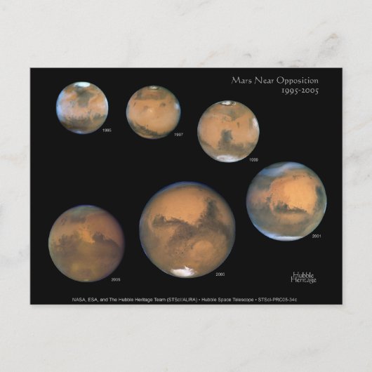 Carte Postale Mars Opposition 1995-2005 (Devant)