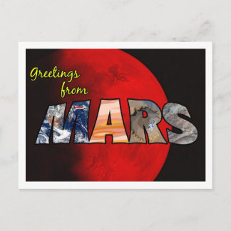 CARTE POSTALE MARS POSTCARD