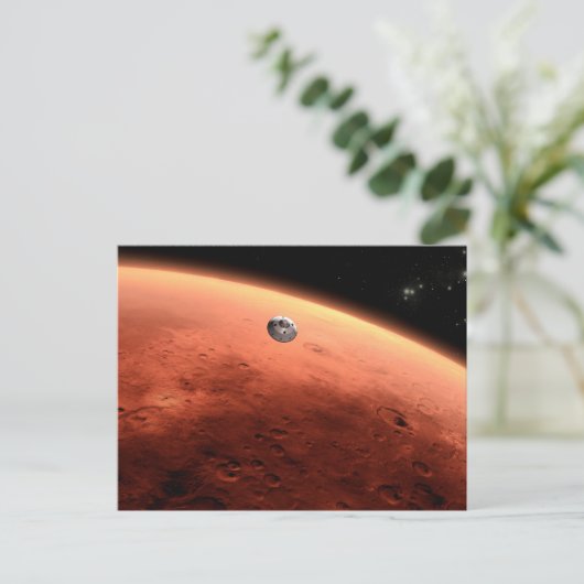 Carte Postale Mars Science Laboratory s'approchant de Mars. (Debout devant)