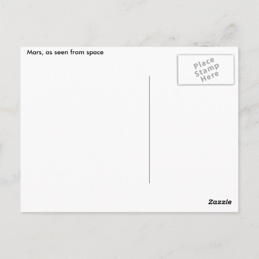 Carte Postale Mars ! Une belle image de l'espace. NASA (Dos)