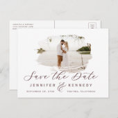 Carte Postale Marsala Vin Romantique Brossé Cadre Enregistrer La (Devant / Derrière)