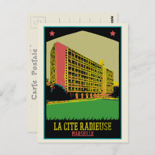 Carte Postale Marseille Cité Radieuse illustration France
