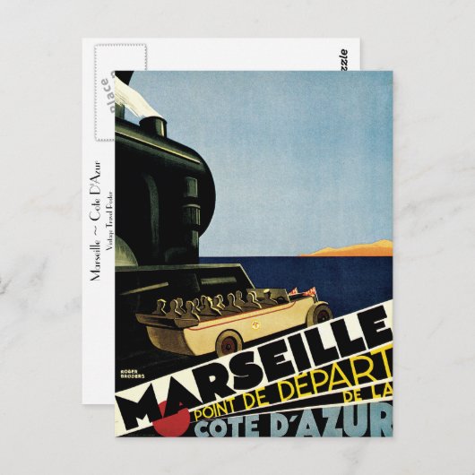 Carte Postale Marseille ~ Côte d'Azur (Devant / Derrière)