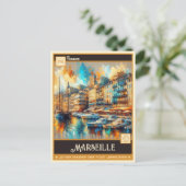 Carte Postale Marseille, France | Peinture Vintage (Debout devant)