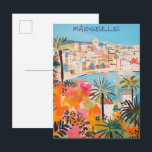 Carte Postale Marseille France Travel City Painting Aesthetic<br><div class="desc">Marseille France Travel City Painting Aesthetic</div>