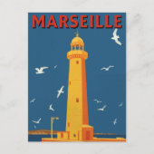 Carte Postale Marseille Lighthouse French Riviera Travel (Devant)