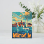 Carte Postale Marseille Sunshine : Bliss à voile Méditerranée (Debout devant)