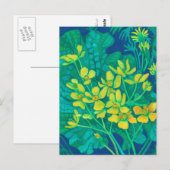 Carte Postale Marsh Marigold Fleurs sauvages d'été peinture flor (Devant / Derrière)
