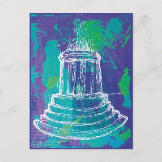 Carte Postale Marshall Michigan Fountain                         (Devant)